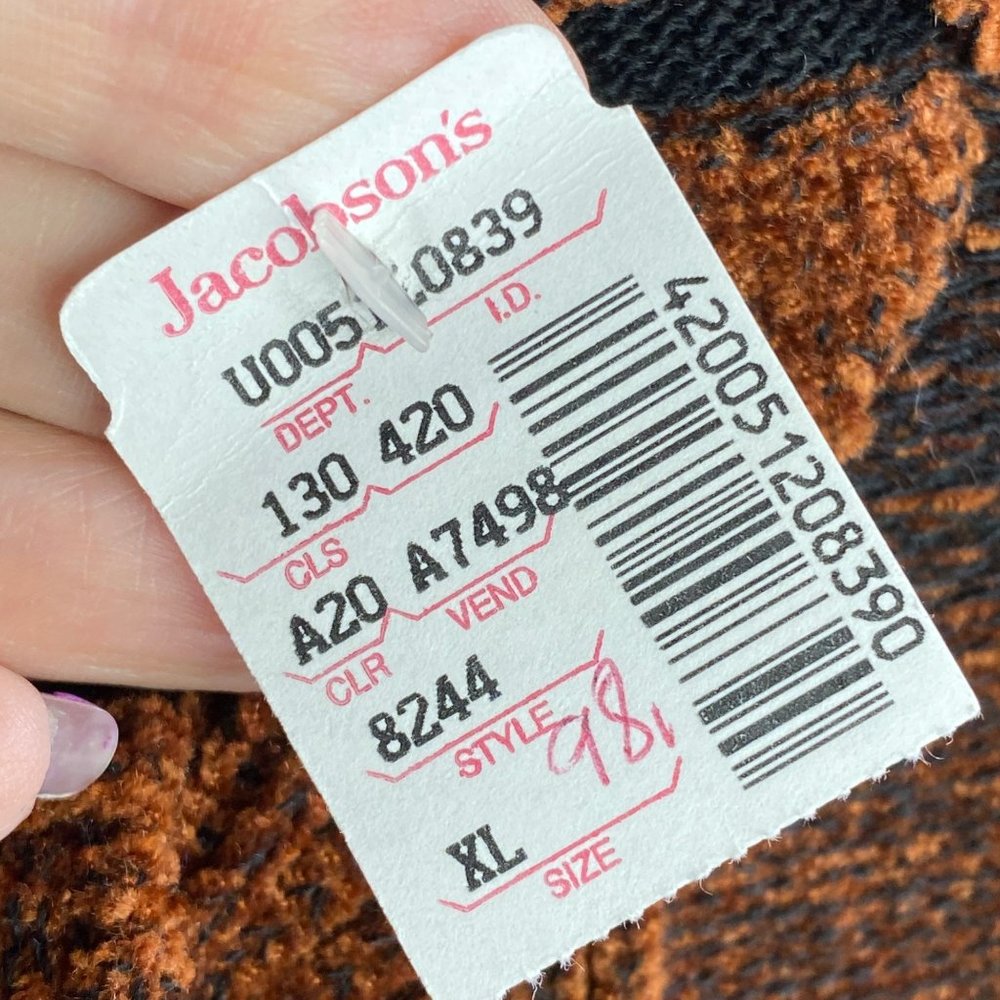 NWT Angel Design by Sabri Ozel rust brown black turtle neck chenille sweater XL - Picture 12 of 12